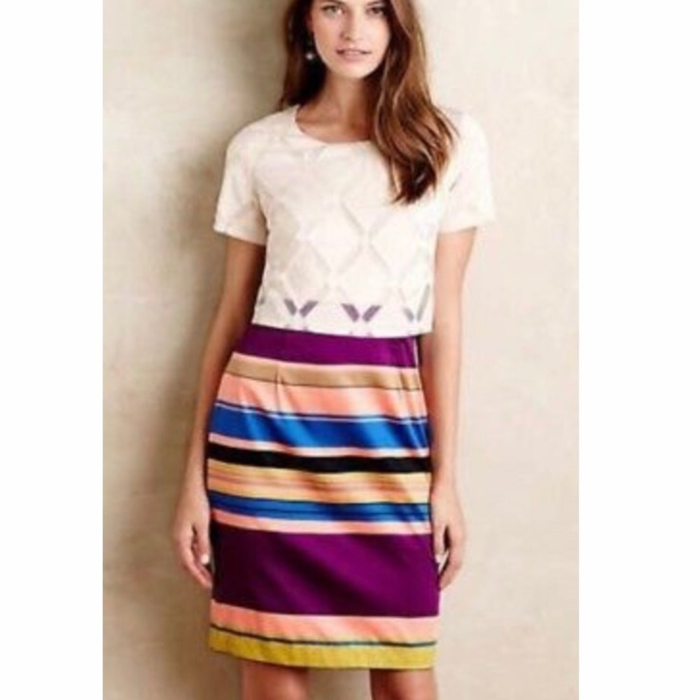 NWT Anthropologie Weston swing top stripe dress